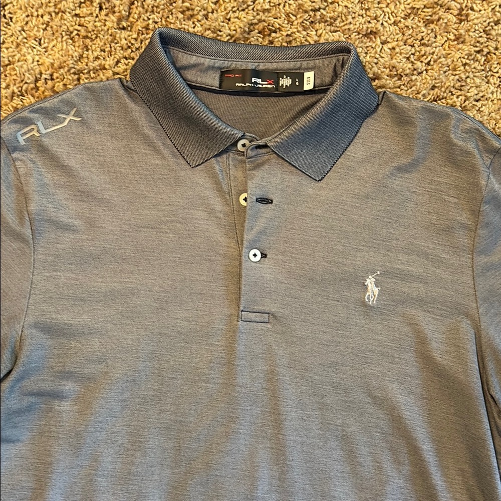 RLX Golf Polo by Ralph Lauren Men's Charcoal Shirt